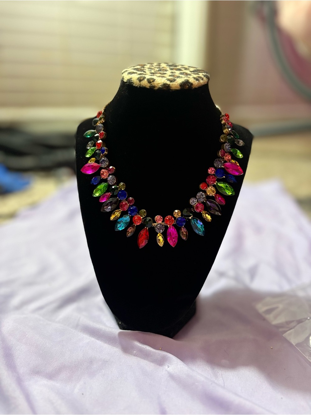 Natasha Couture Multicolor Crystal Bib Necklace - Picture 7 of 7